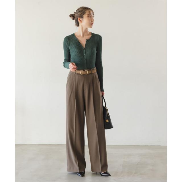 ノーブル（Noble）/《追加・WEB限定カラー》TRツイル裏起毛スラックスパンツ2