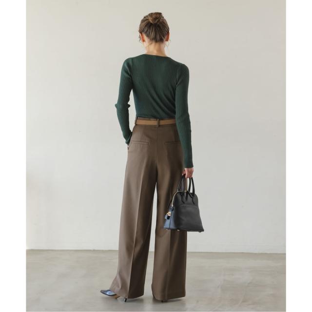 ノーブル（Noble）/《追加・WEB限定カラー》TRツイル裏起毛スラックスパンツ2