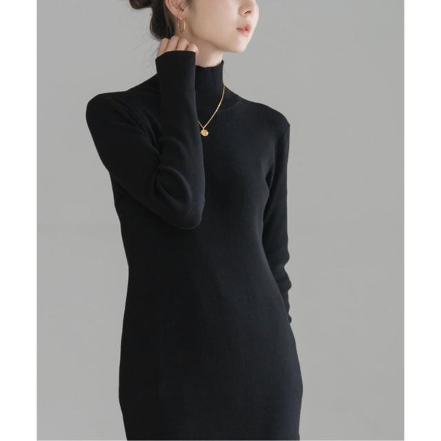 ノーブル（Noble）/《WEB限定カラー・追加》RY/PLリブハイネックロングワンピース