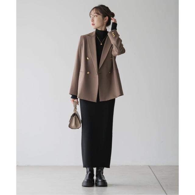 ノーブル（Noble）/《WEB限定カラー・追加》RY/PLリブハイネックロングワンピース