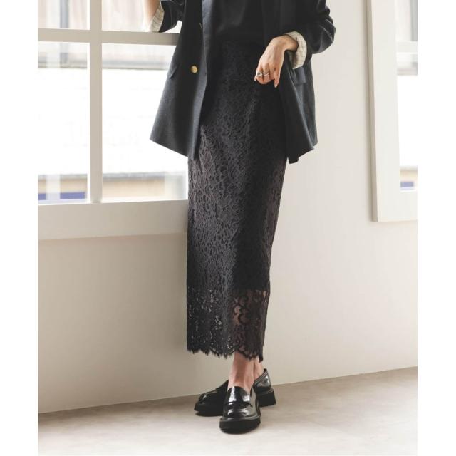 【NEW】ノーブル（Noble）/《追加 / WEB+一部店舗限定》リバーレースIラインスカート2