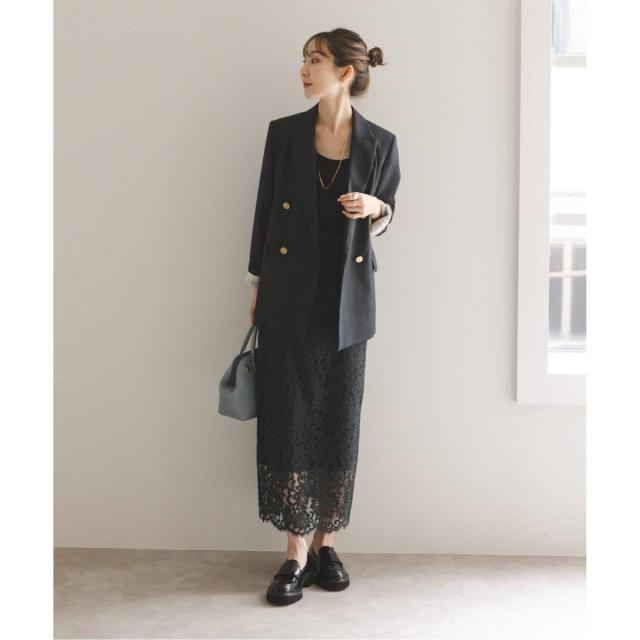 【NEW】ノーブル（Noble）/《追加 / WEB+一部店舗限定》リバーレースIラインスカート2