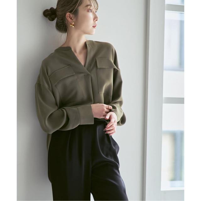 ノーブル（Noble）/《追加予約・WEB限定カラー》ワークディテールドレープシャツ