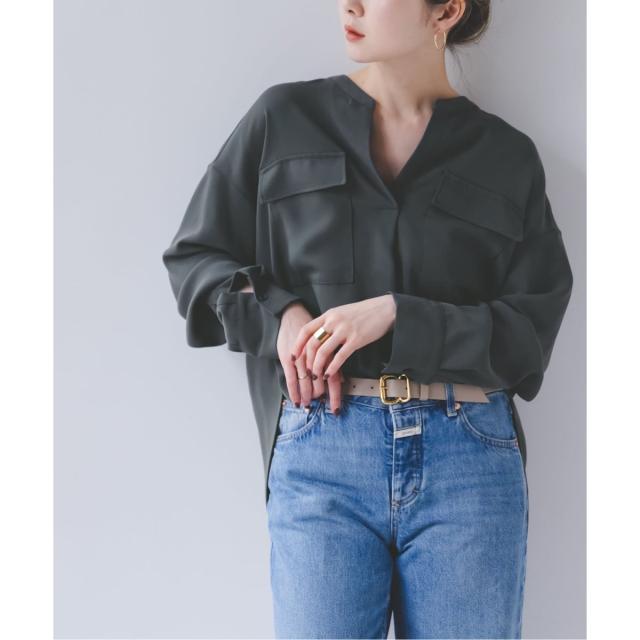 ノーブル（Noble）/《追加予約・WEB限定カラー》ワークディテールドレープシャツ