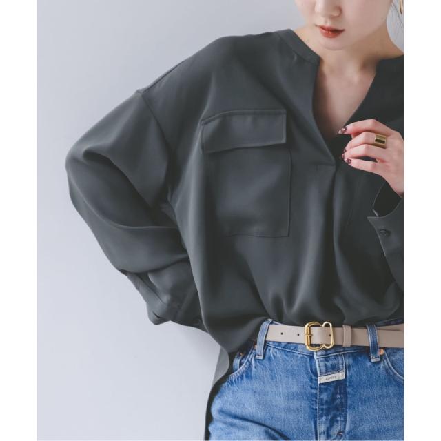 ノーブル（Noble）/《追加予約・WEB限定カラー》ワークディテールドレープシャツ