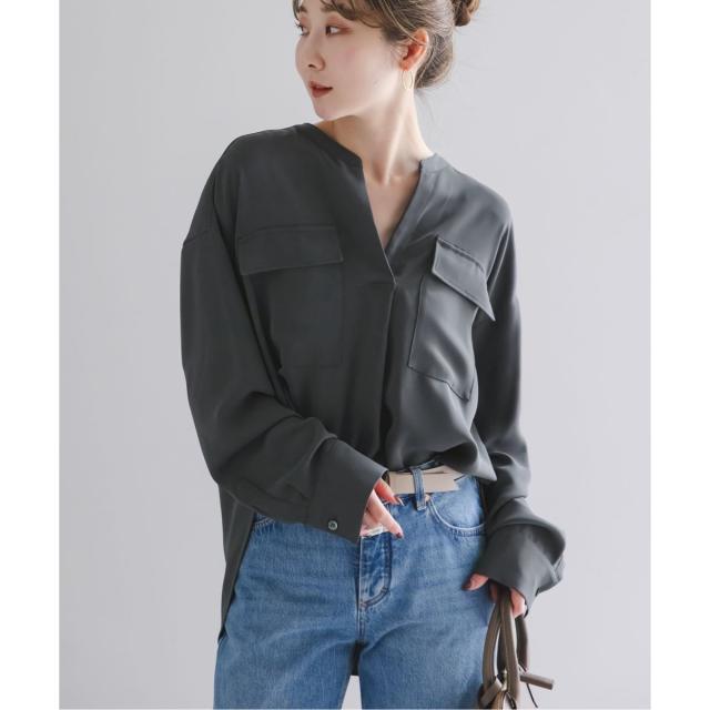 ノーブル（Noble）/《追加予約・WEB限定カラー》ワークディテールドレープシャツ