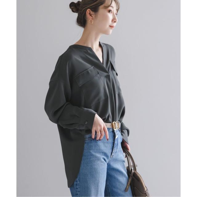 ノーブル（Noble）/《追加予約・WEB限定カラー》ワークディテールドレープシャツ