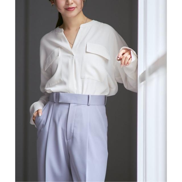 ノーブル（Noble）/《追加予約・WEB限定カラー》ワークディテールドレープシャツ