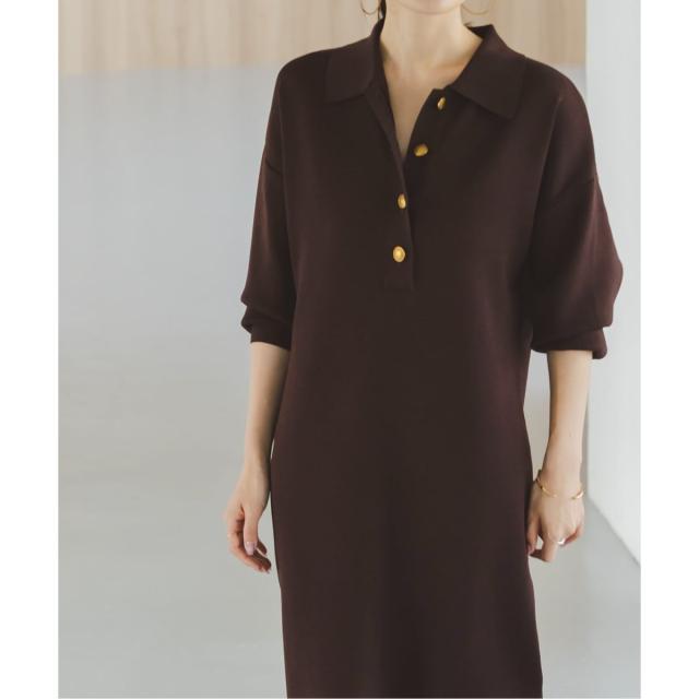 【NEW】ノーブル（Noble）/《追加》ポロシャツニットワンピース 2