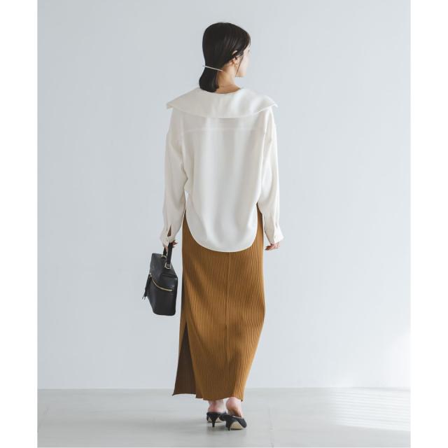 ノーブル（Noble）/《予約》オーバーカラーゴールドボタンブラウス