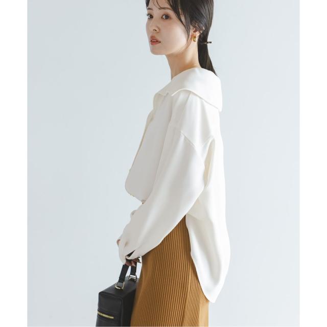 ノーブル（Noble）/《予約》オーバーカラーゴールドボタンブラウス