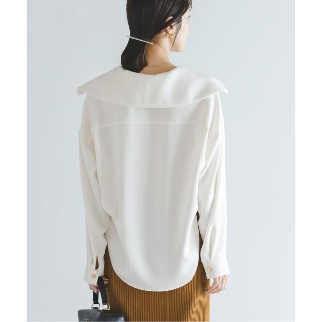 ノーブル（Noble）/《予約》オーバーカラーゴールドボタンブラウス