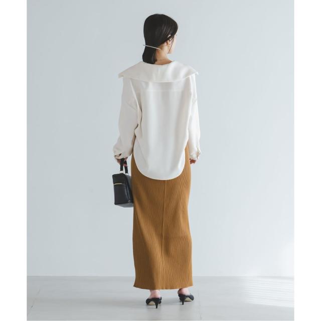 ノーブル（Noble）/《予約》オーバーカラーゴールドボタンブラウス