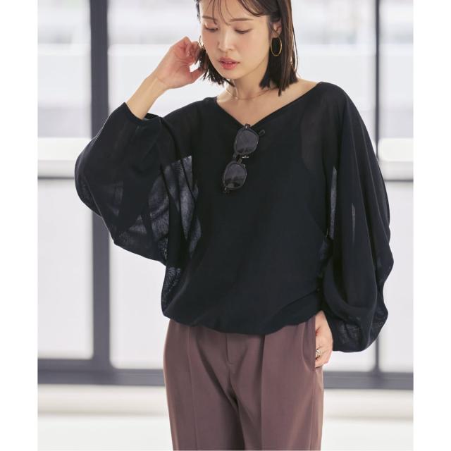 ノーブル（Noble）/【洗える】ワイドスリーブ ショートプルオーバー