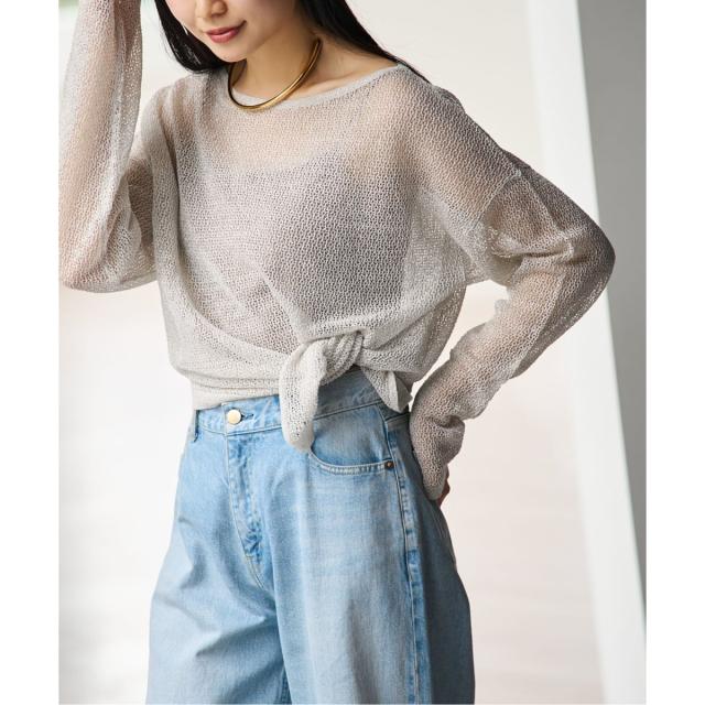 ノーブル（Noble）/ISY Linen mixラメ スカシニット_1