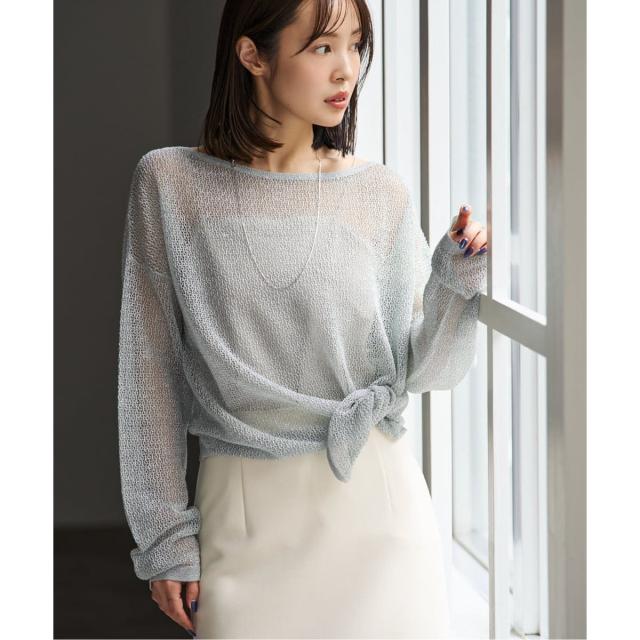 ノーブル（Noble）/ISY Linen mixラメ スカシニット