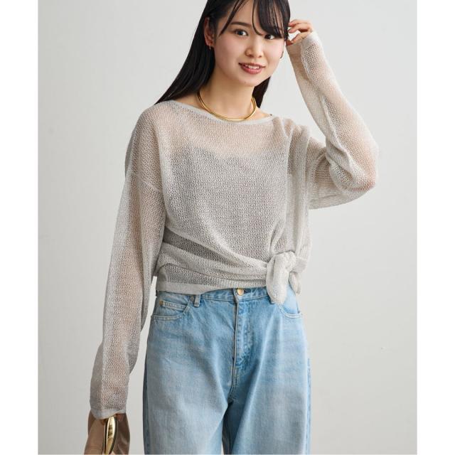 ノーブル（Noble）/ISY Linen mixラメ スカシニット_7