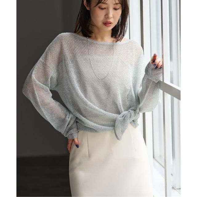 ノーブル（Noble）/ISY Linen mixラメ スカシニット_13
