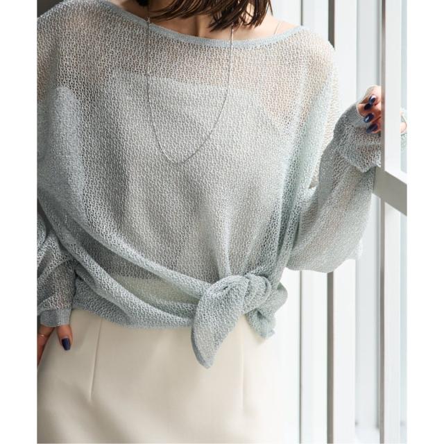 ノーブル（Noble）/ISY Linen mixラメ スカシニット_14