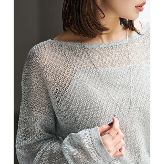ノーブル（Noble）/ISY Linen mixラメ スカシニット_15