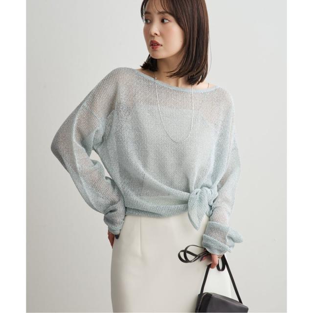 ノーブル（Noble）/ISY Linen mixラメ スカシニット_18