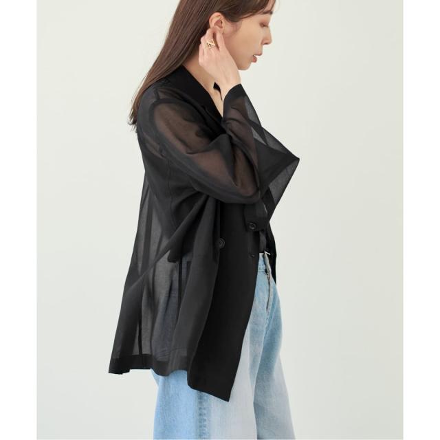 ◾️美品◾️NOBLE ノーブル　スリットスリーブシアージャケット 36 完売品 ノーブル（Noble）/《追加・新色》【洗える】スリットスリーブシアー