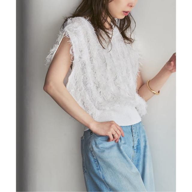 ノーブル（Noble）/【洗える】フリンジニットプルオーバー 11,704円