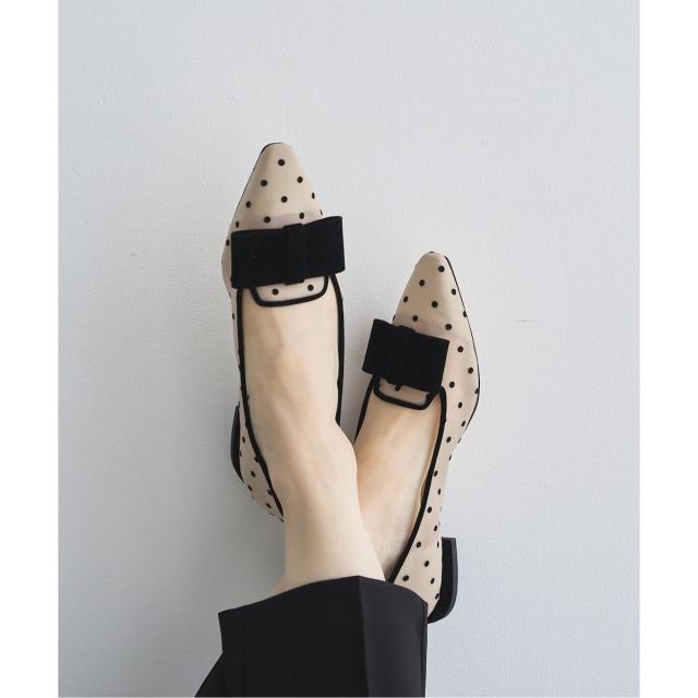 ルタロン（LE TALON）/チュールドットリボンオペラフラットの通販は 8,855円