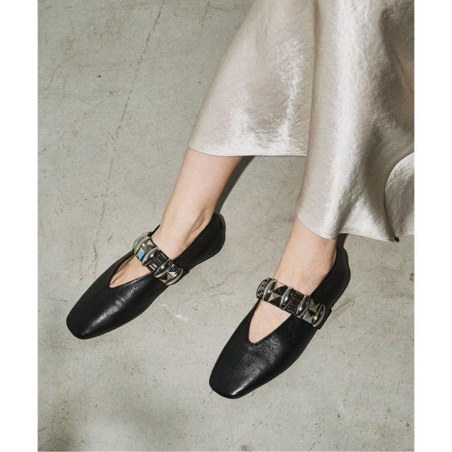 ルタロン（LE TALON）/GRISEレザーEDGEラバースタッズメリージェーン