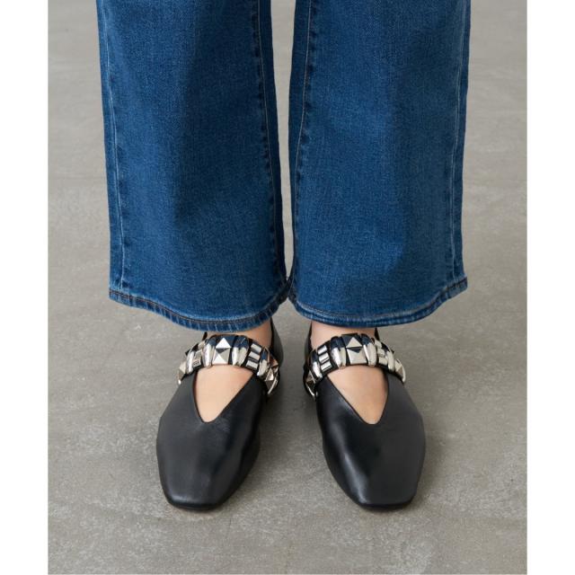 ルタロン　グリーズ　レザーEDGEラバースタッズメリージェーン GRISEレザーEDGEラバースタッズメリージェーン | ルタロン(LE