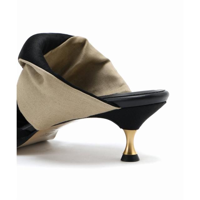 ルタロン（LE TALON）/GRISE5cmダブルツイストミュールサンダル LE