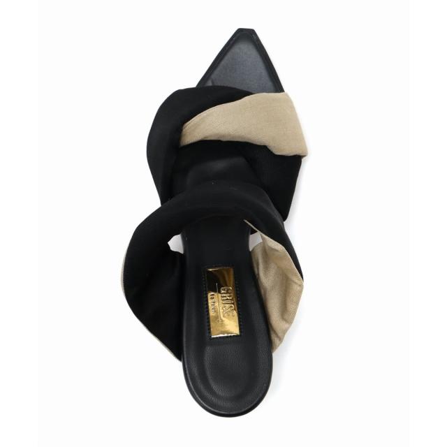 GRISE】Le Talon ダブルTストサンダル LE TALON GRISE 5cmダブルTスト