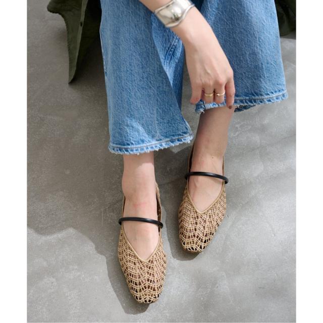 ルタロン（LE TALON）/《追加》スクエアクロシェストラップフラット