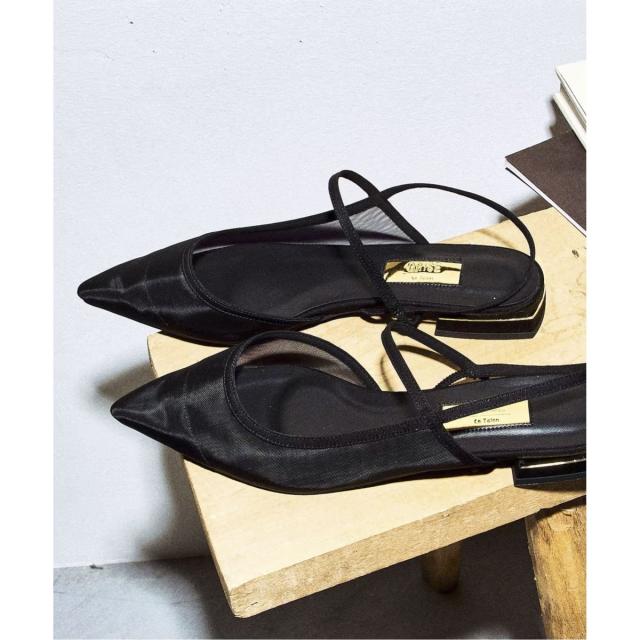 ルタロン（LE TALON）/《追加》GRISEポインテッドコンビストラップスリングバック