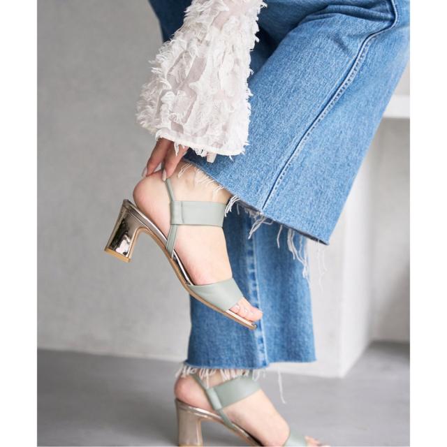 ルタロン（LE TALON）/《追加》6cmゴムストラップサンダル