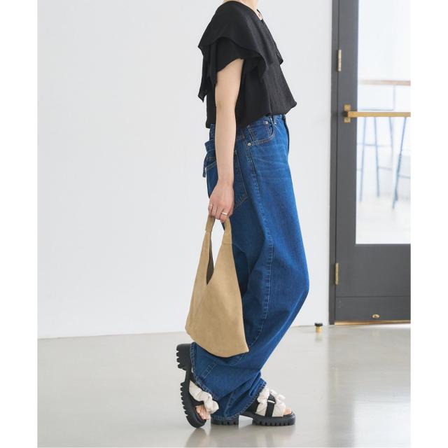 letalonフリルクロススリングバックサンダル　田久保夏鈴 KARIN TAKUBO×LE TALONフリルクロススリングバックサンダル（サンダル