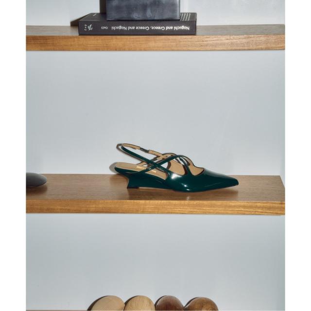 ルタロン（LE TALON）/GRISE4cmポインテッドクロスストラップスリング