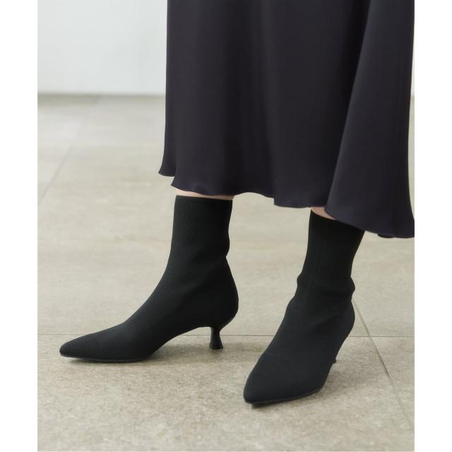 ルタロン（LE TALON）/5cmポインテッドニットショートブーツ