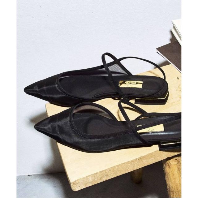 ルタロン（LE TALON）/《追加》GRISEポインテッドコンビストラップスリングバック