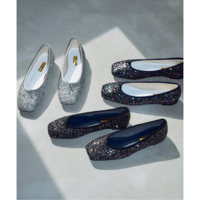 ルタロン（LE TALON）/《追加》GRISEスクエアグリッターフラット