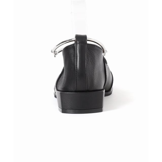 ルタロン（LE TALON）/《追加》GRISEレザースクエアクロスシームアンクルフラット