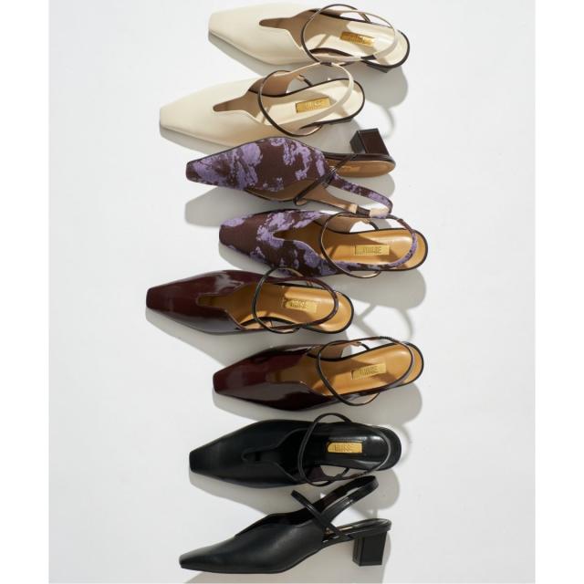 ルタロン（LE TALON）/《追加》GRISE4cmナロースクエアウェーブスリングバック