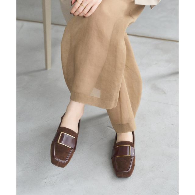 ルタロン（LE TALON）/《追加》レザースクエアメタルバックルローファー