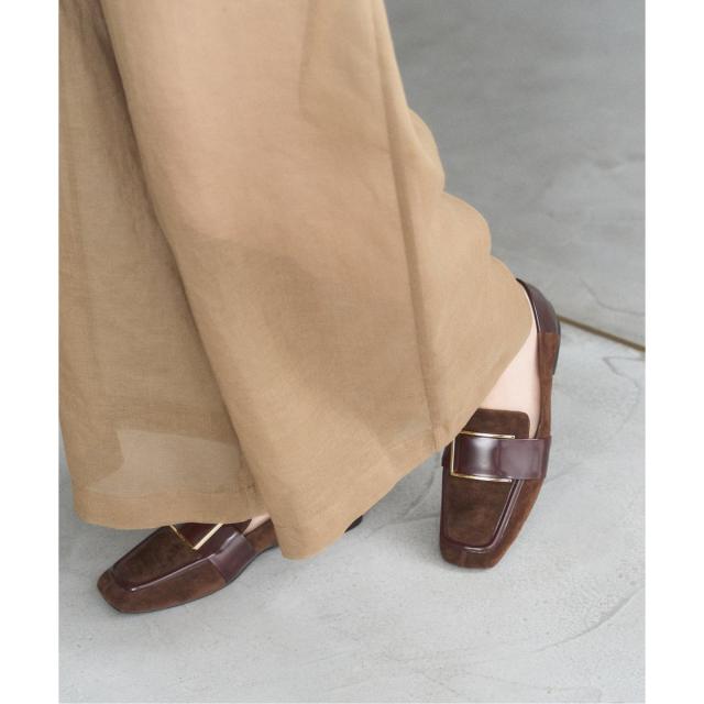 ルタロン（LE TALON）/《追加》レザースクエアメタルバックルローファー