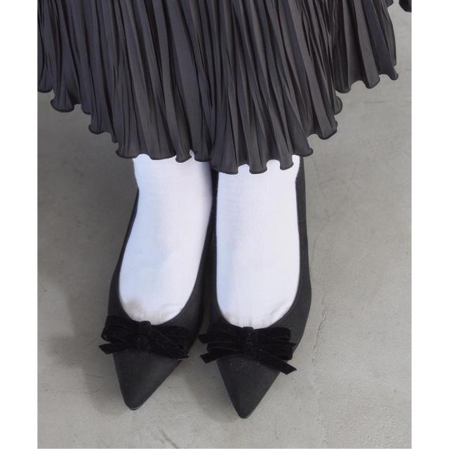 ルタロン（LE TALON）/4．5cmポインテッドダブルリボンパンプス