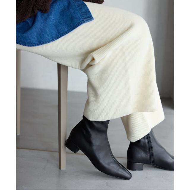 ルタロン（LE TALON）/《追加》3cmフレンチスクエアフィットショートブーツ