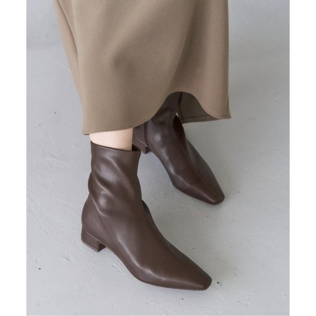 ルタロン（LE TALON）/《追加》3cmフレンチスクエアフィットショートブーツ