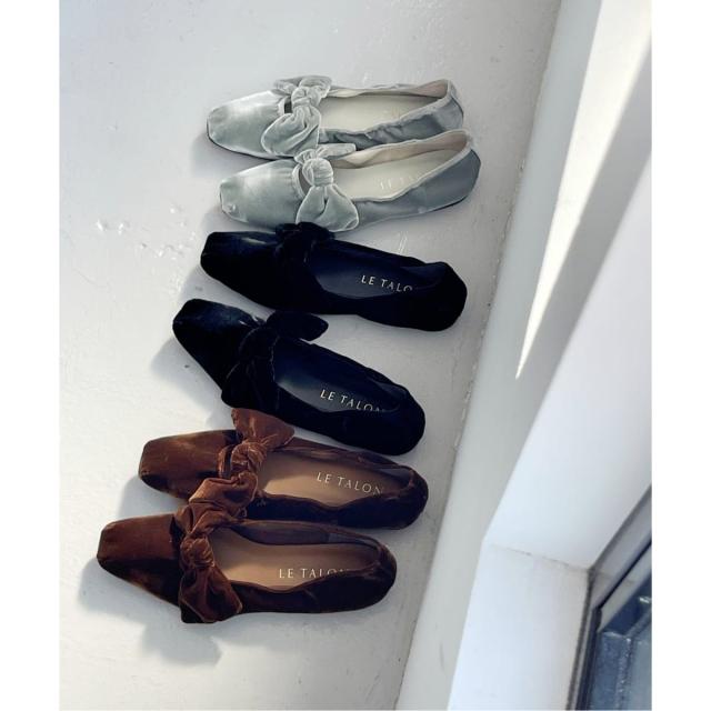 ルタロン（LE TALON）/《追加3》スクエアベルベットリボンフラット