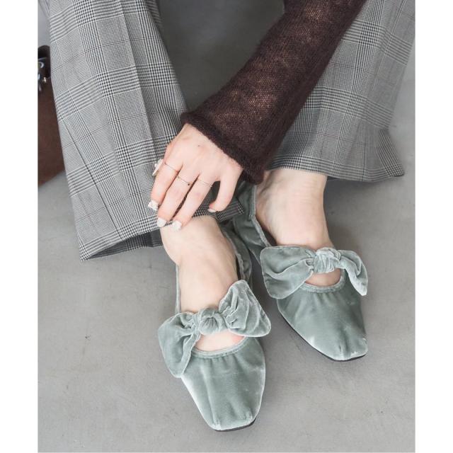 ルタロン（LE TALON）/《追加3》スクエアベルベットリボンフラット