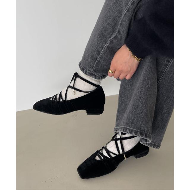 ルタロン（LE TALON）/《追加》3cmスクエアレースアップパンプス